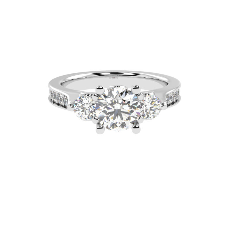 Regalia Three-Stone Diamond Ring
