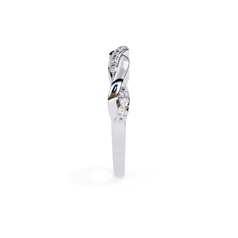 Twisted Elegance Diamond Band