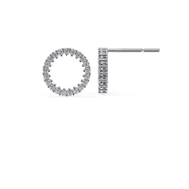 Ethereal Diamond Halo Hoop Earrings