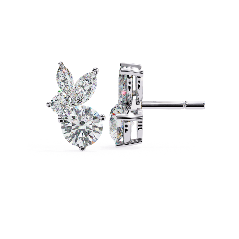 Radiant Bloom Diamond Studs