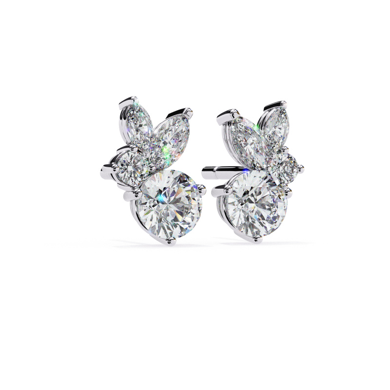 Radiant Bloom Diamond Studs