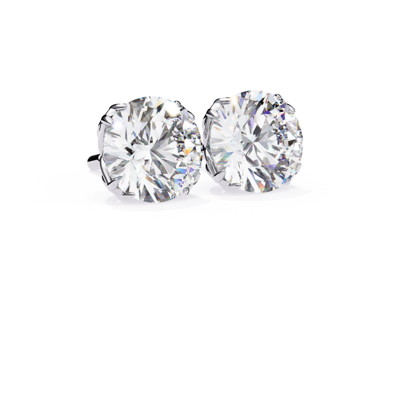 Radiance Round Diamond Stud Earrings