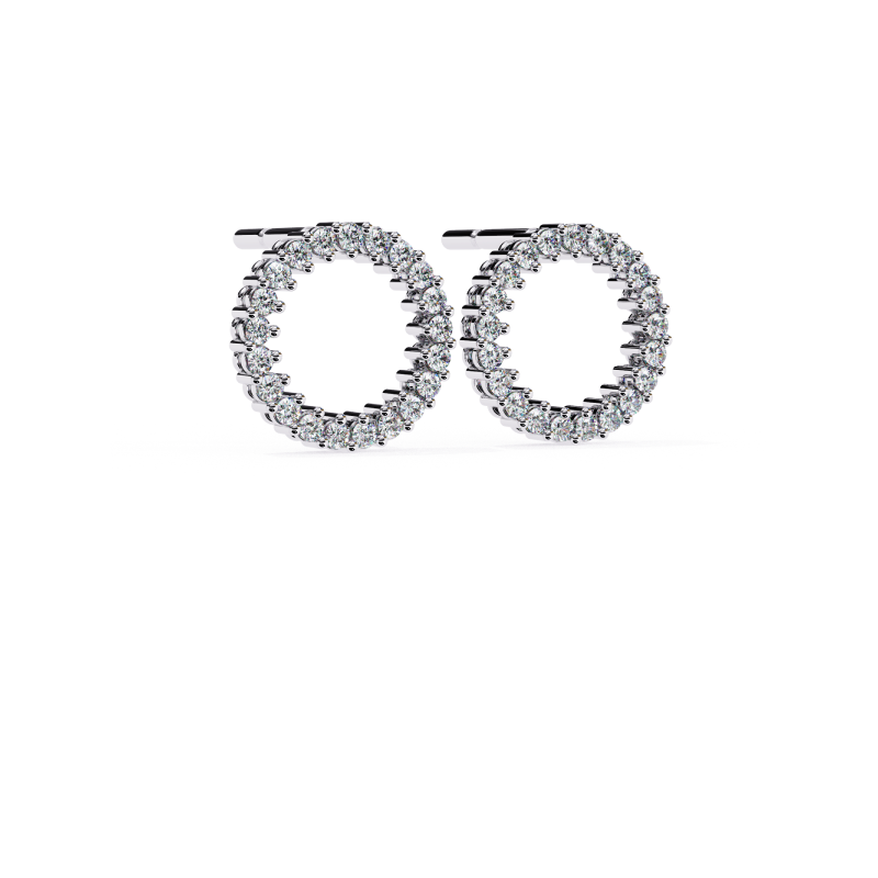 Ethereal Diamond Halo Hoop Earrings