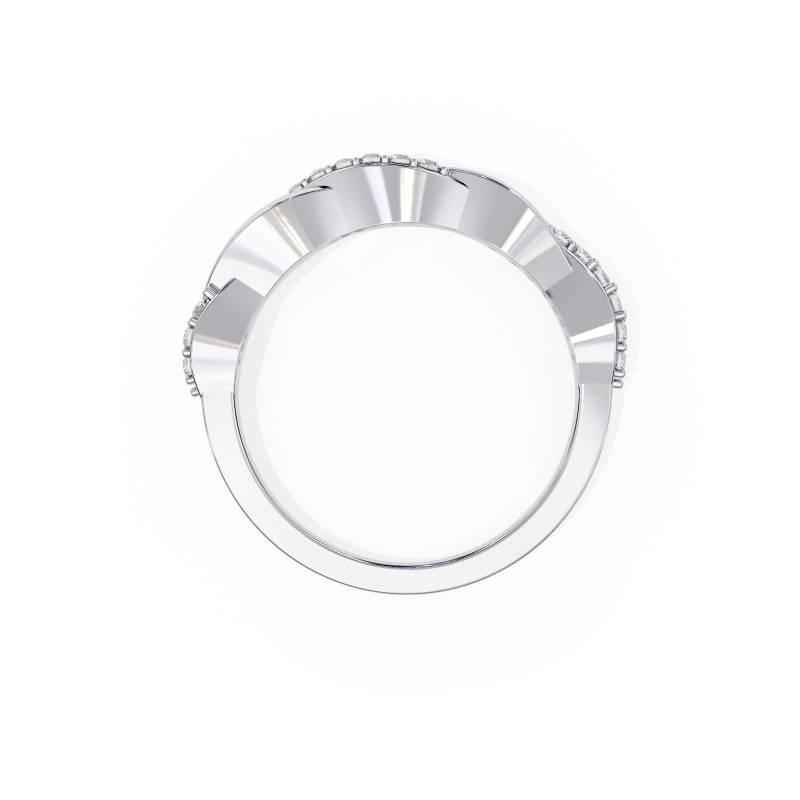 Twisted Elegance Diamond Band