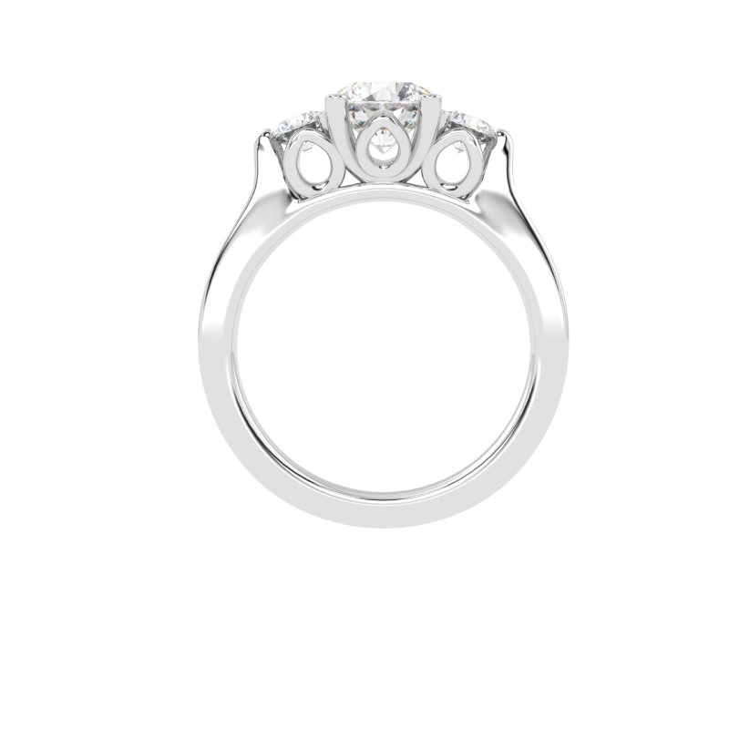 Regalia Three-Stone Diamond Ring