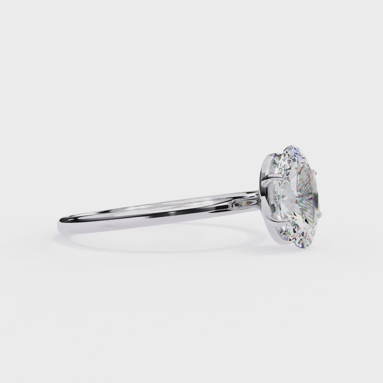 Celeste Oval Solitaire Ring