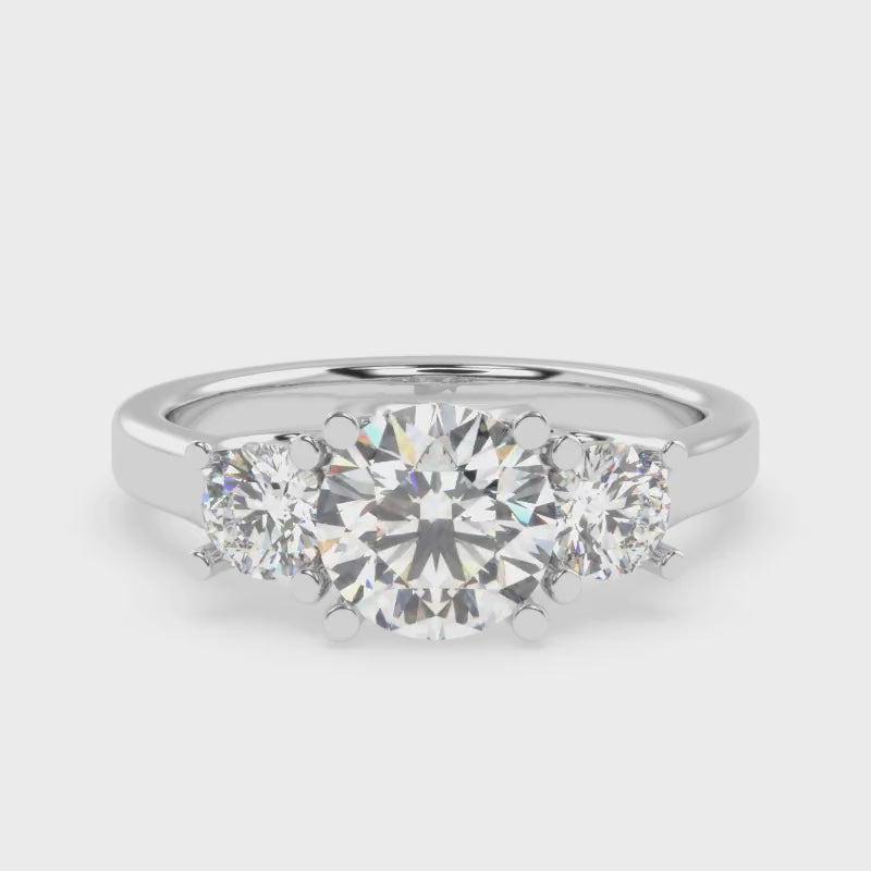 Aurelia Three-Stone Diamond Ring