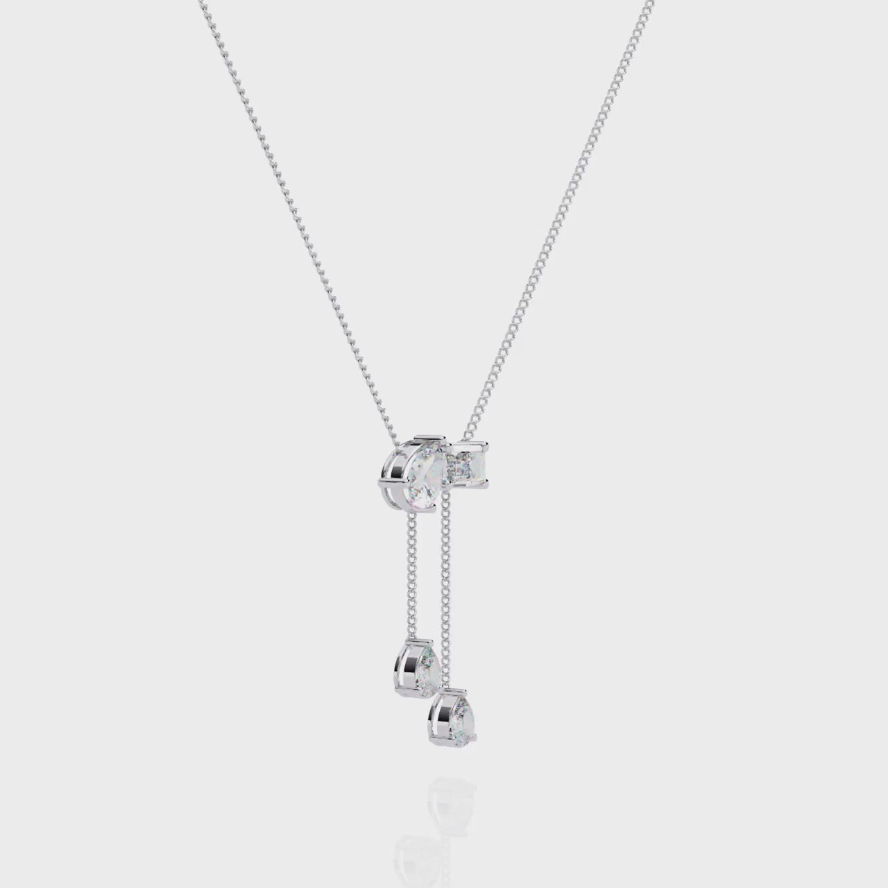 Celestial Drizzle Diamond Drop Necklace