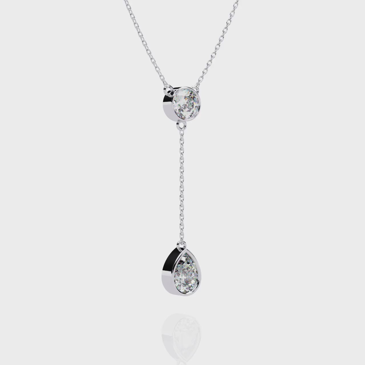 Elegance Drop Diamond Necklace