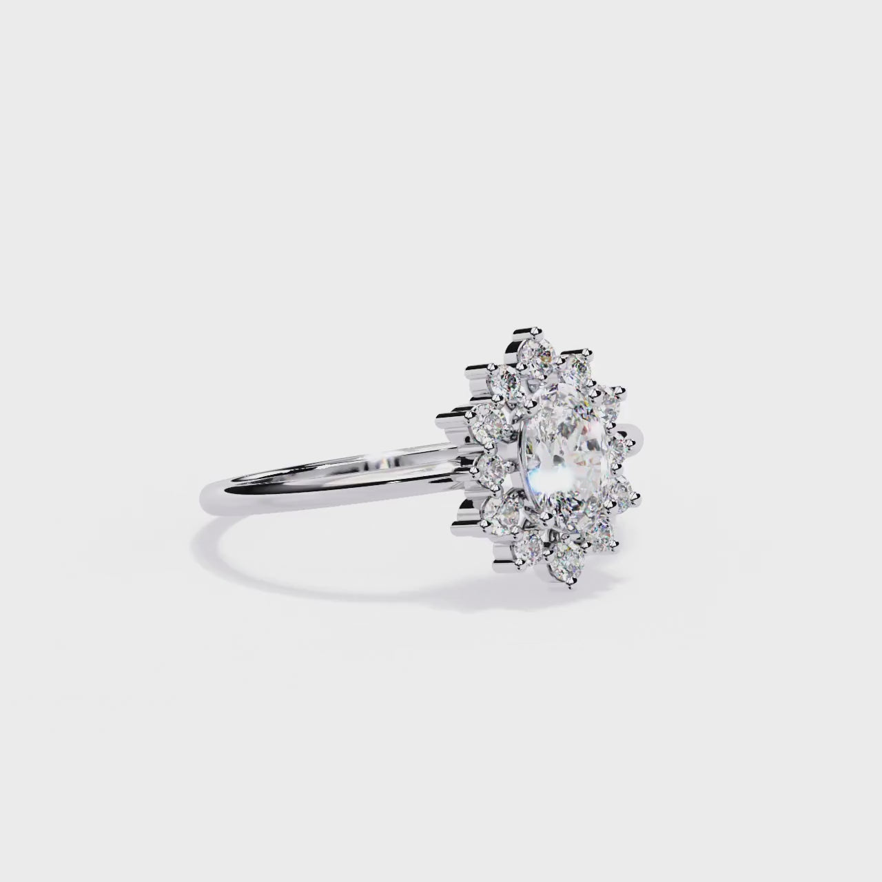 Timeless Bloom Halo Ring