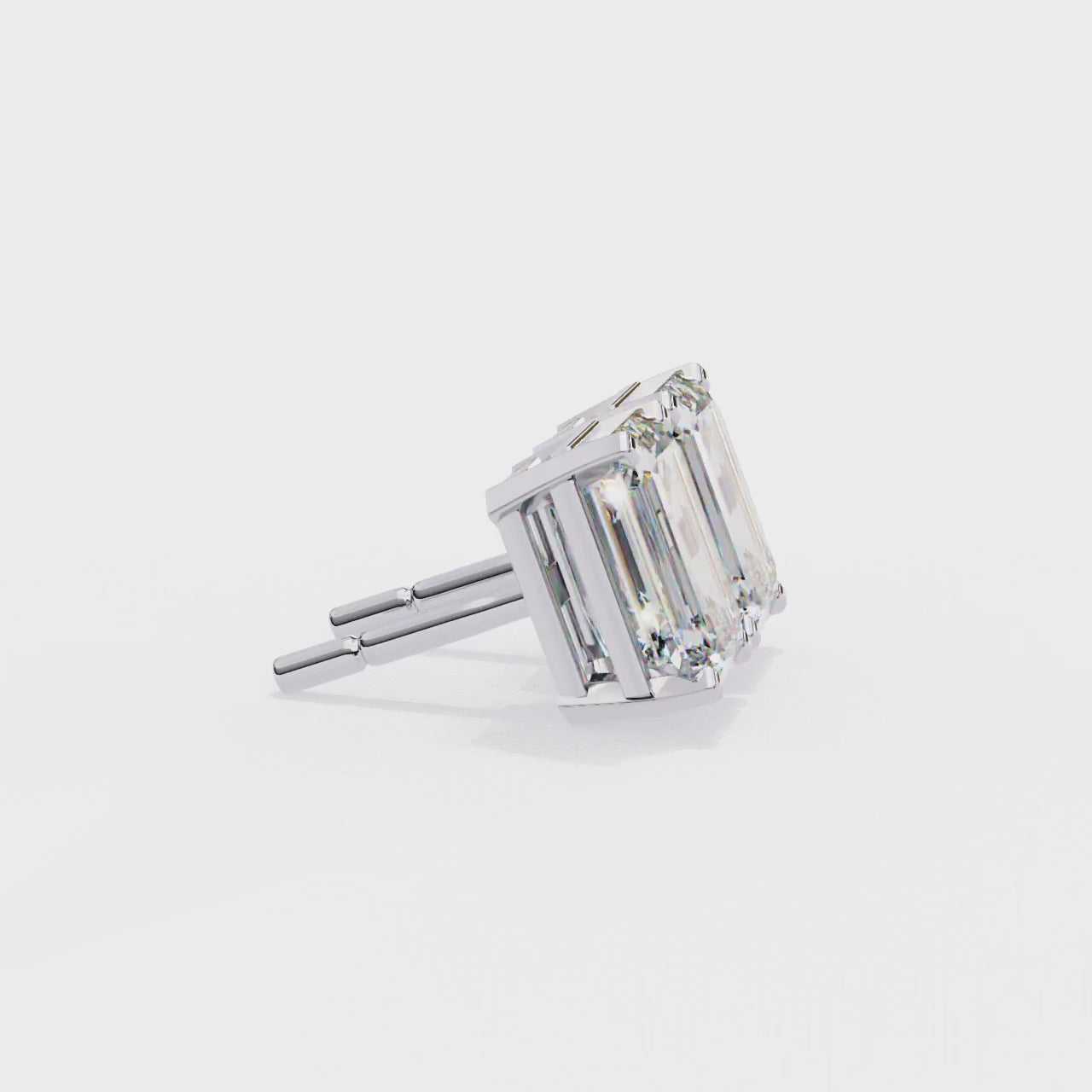 Radiance Emerald-Cut Diamond Stud Earrings