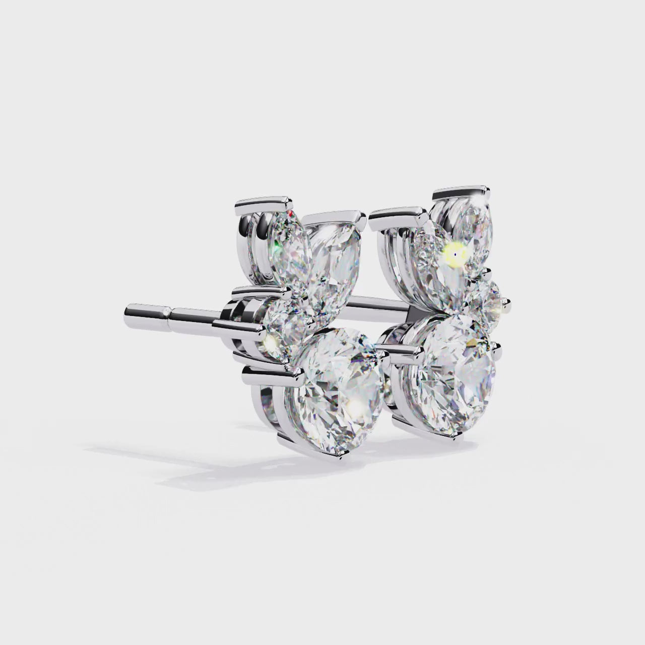Radiant Bloom Diamond Studs