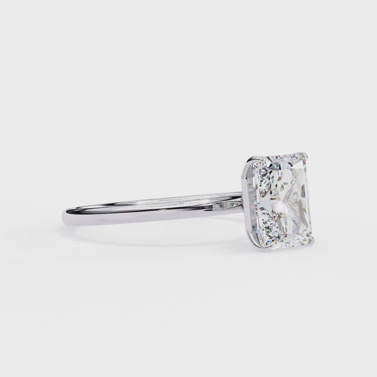 Celeste Radiant Solitaire Ring