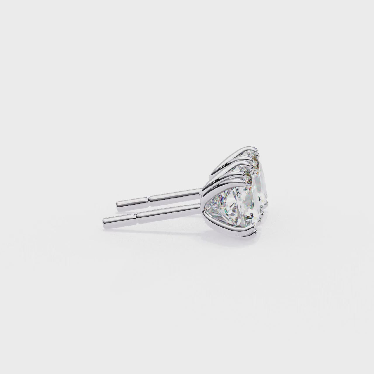 Lustre Cushion-Cut Diamond Stud Earrings
