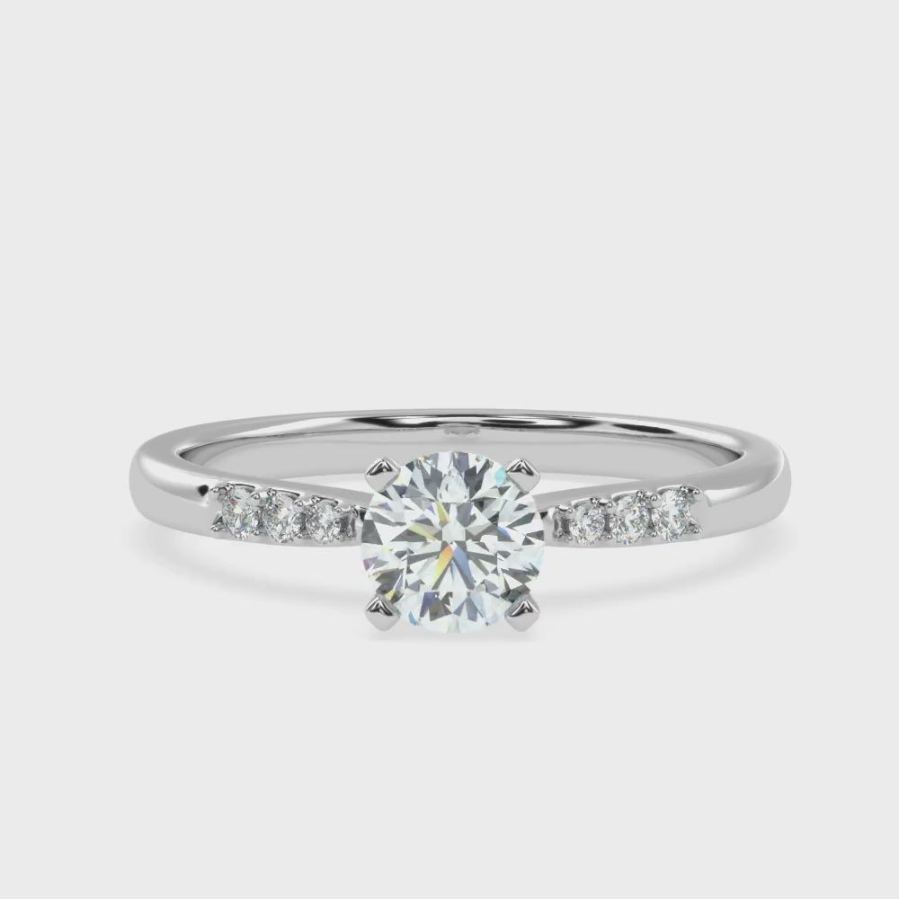Elysia Diamond Solitaire Ring