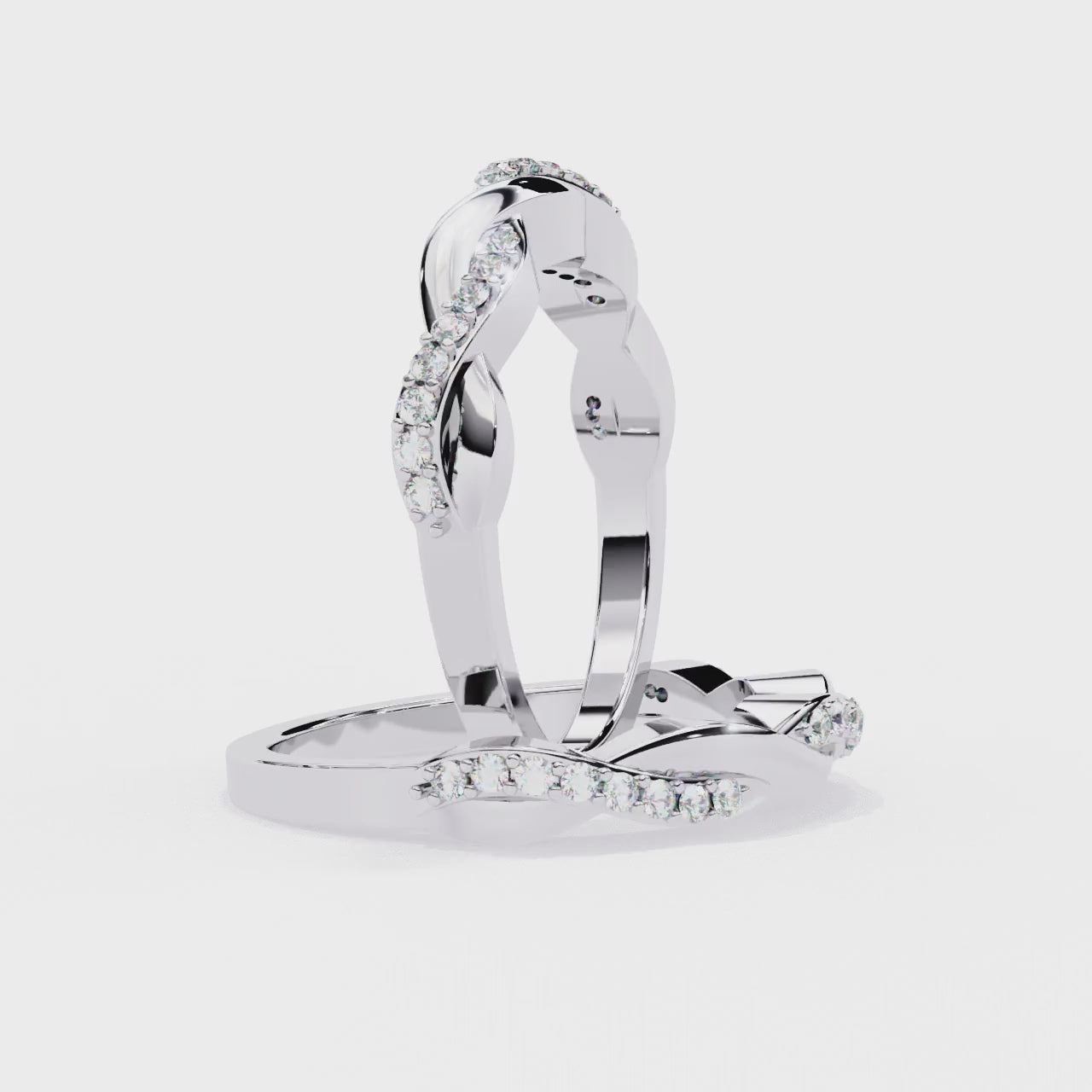 Twisted Elegance Diamond Band