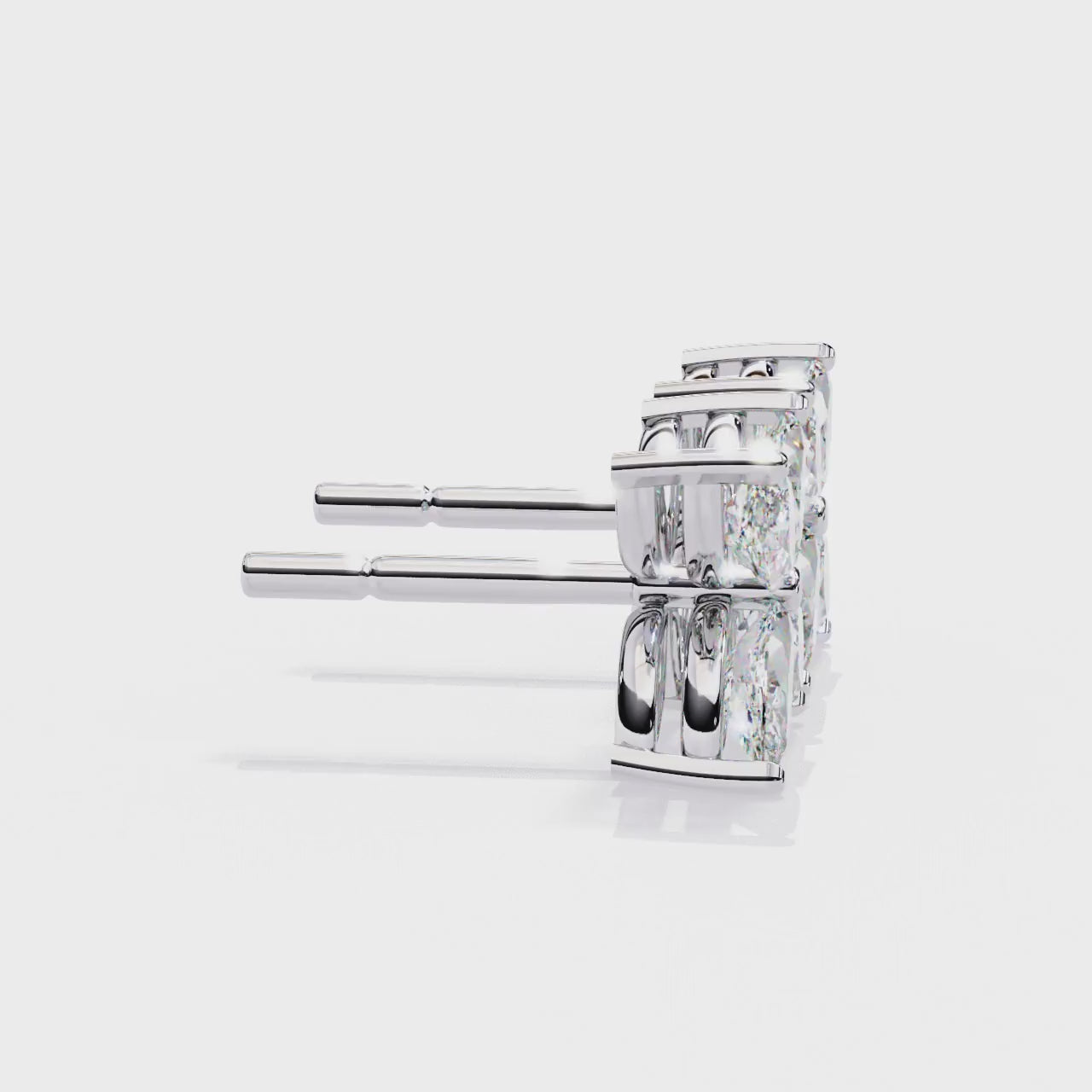 Diamond Blossom Stud Earrings