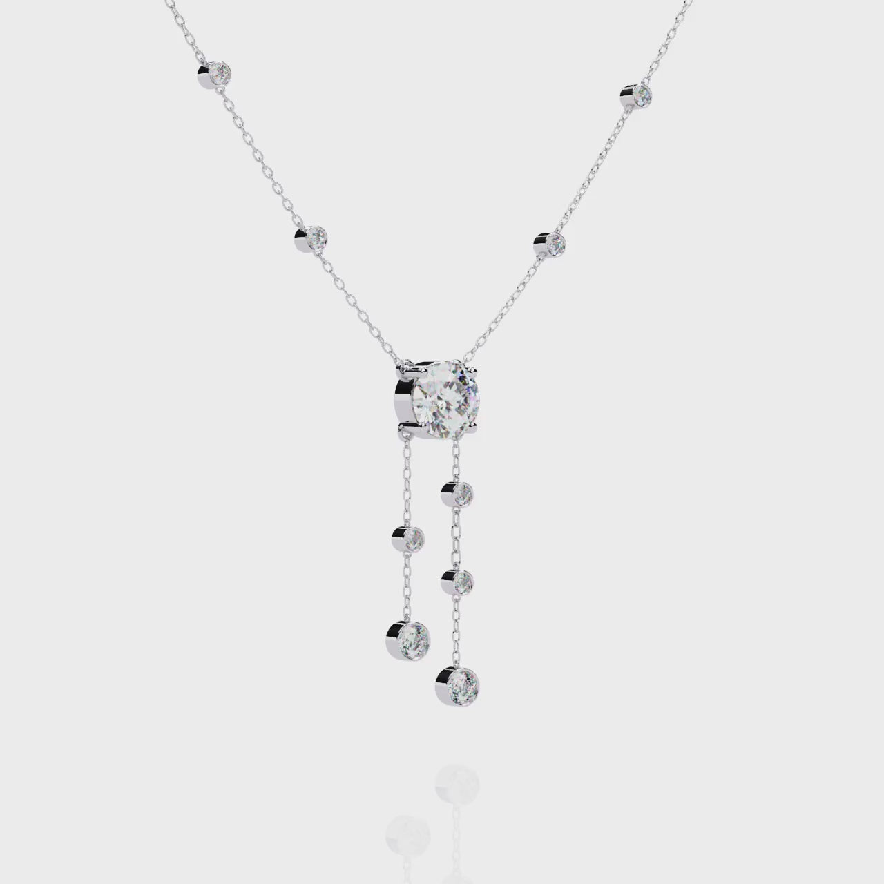 Starlit Cascade Diamond Necklace